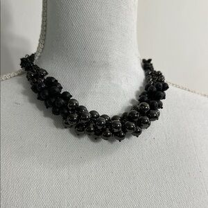 Elegant Black Beaded Necklace